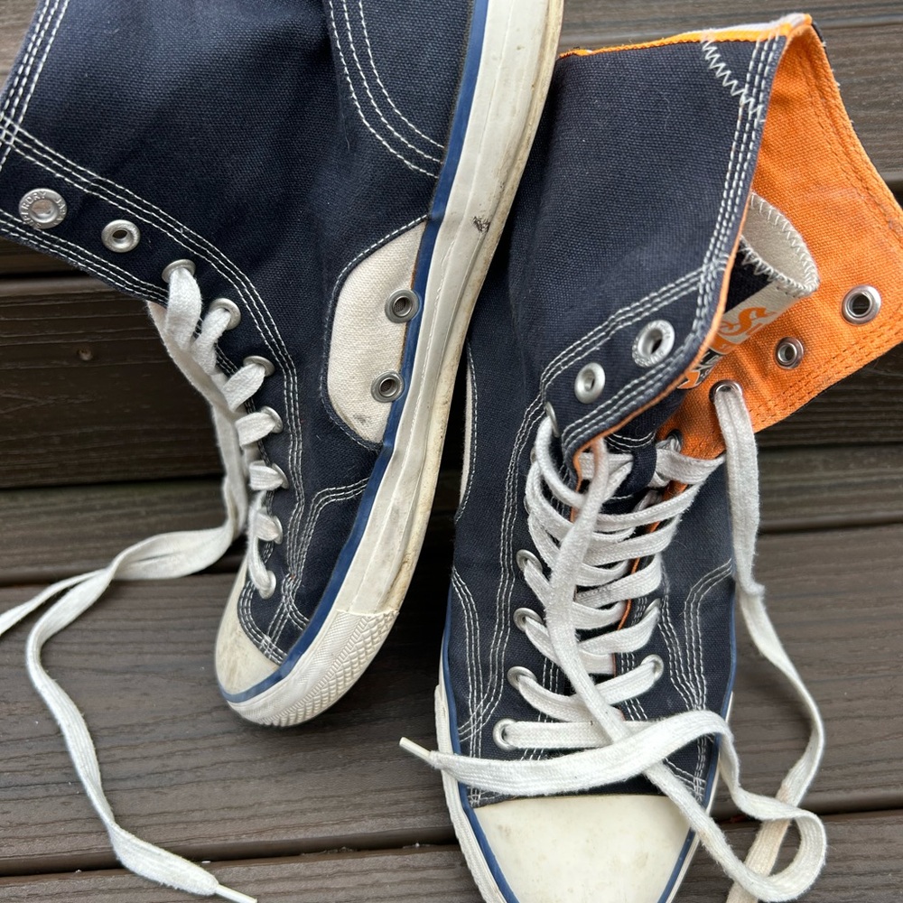Superdry High-Top Sneakers - Navy Blue and Orange - Picture 7 of 8